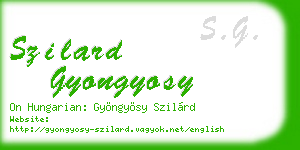 szilard gyongyosy business card