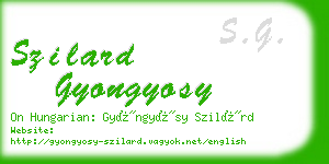 szilard gyongyosy business card